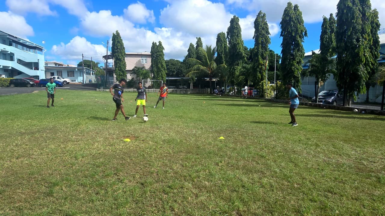 Football match at Friendship College Boys